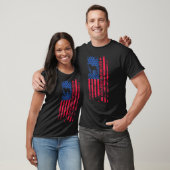 ゴールデンレトリバー アメリカ国旗 7月4日 Tシャツ (ユニセックス)