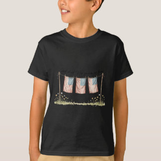 ゴールデンレトリバー アメリカ Tシャツ 愛国的 パピー 4th 