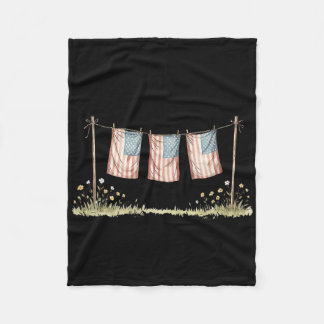 ゴールデンレトリバー アメリカ Tシャツ 愛国的 パピー 4th  フリースブランケット