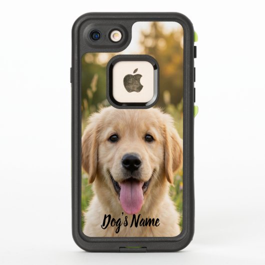 ゴールデンレトリバー オーダーメイド 写真 名前入り LifeProof iPhoneケース (裏面)