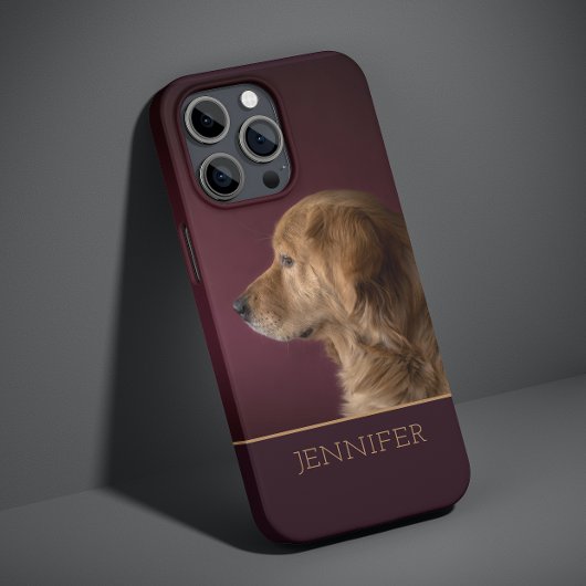 ゴールデンレトリバー オーダーメイド 名前入り ペット 写真 Case-Mate iPhoneケース