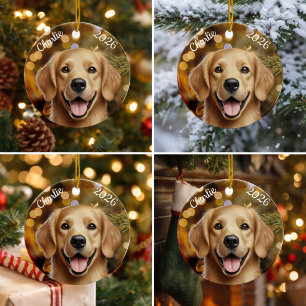 ゴールデンレトリバー オーナメント クリスマス 名前入り