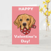 ゴールデンレトリバー カード (黄色い花)