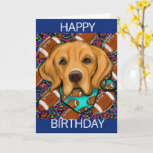 ゴールデンレトリバー カード (黄色い花)