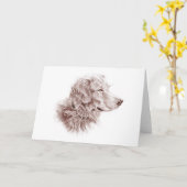 ゴールデンレトリバー カード (黄色い花)