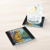 ゴールデンレトリバー ガラスコースター (アングル)