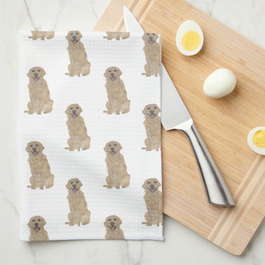 ゴールデンレトリバー キッチンタオル (四つ折り)