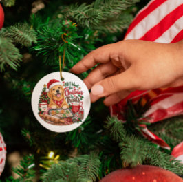 ゴールデンレトリバー クリスマスのお菓子作り おやつ 楽しい犬 セラミックオーナメント