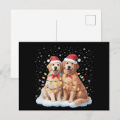 ゴールデンレトリバー クリスマス サンタ帽子 トナカイ  (正面/裏面)