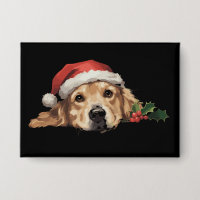 ゴールデンレトリバー クリスマス サンタ帽子 犬 Xmas
