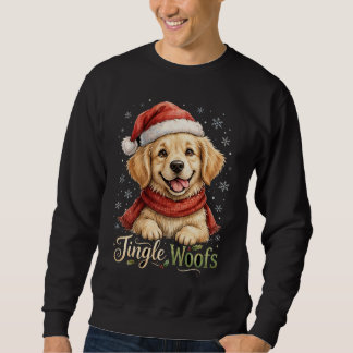 ゴールデンレトリバー クリスマスTシャツ Jingle Woofs スウェットシャツ