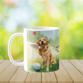 ゴールデンレトリバー ゴルフ 水彩画 コーヒーマグカップ