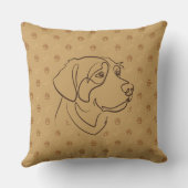 ゴールデンレトリバー ゴールド柄 クッション (裏面)