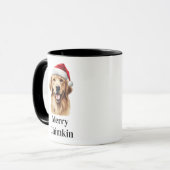 ゴールデンレトリバー サンタ帽子 クリスマス マグカップ (正面左)