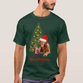 ゴールデンレトリバー サンタ 犬 クリスマス Tシャツ