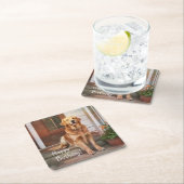 ゴールデンレトリバー スクエアペーパーコースター (インサイチュ)