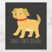 ゴールデンレトリバー – ストップ検索しない' ワインラベル (シングルラベル)