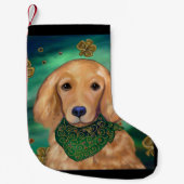 ゴールデンレトリバー スモールクリスマスストッキング (正面)