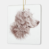 ゴールデンレトリバー セラミックオーナメント (左)