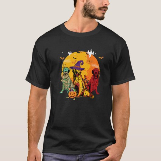 ゴールデンレトリバー ハロウィンコスチューム 犬用 Tシャツ (正面)