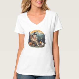 ゴールデンレトリバー ハロウィン コーヒー 犬 Tシャツ