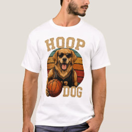 ゴールデンレトリバー バスケットボール ヴィンテージ レトロ Tシャツ