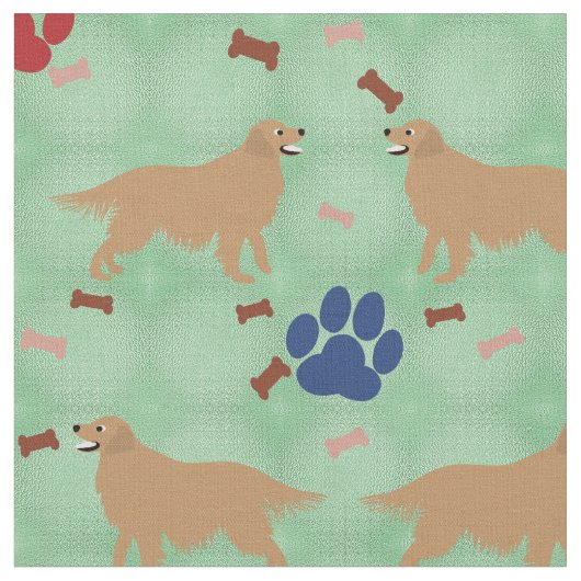 ゴールデンレトリバー ファブリック (クローズアップ)