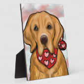 ゴールデンレトリバー フォトプラーク (側面)