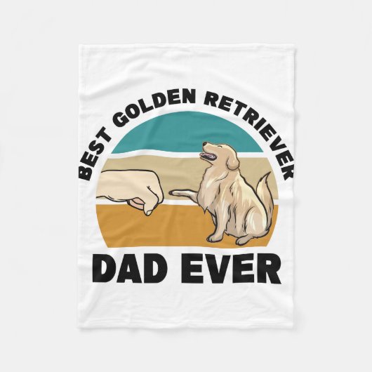 ゴールデンレトリバー フリースブランケット (正面)