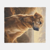 ゴールデンレトリバー フリースブランケット (正面(横))