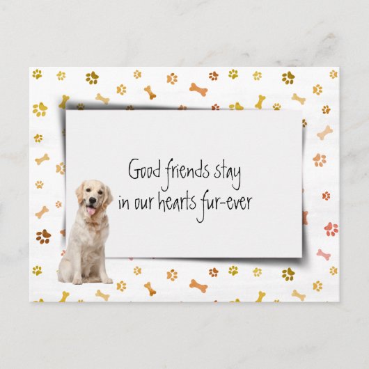 ゴールデンレトリバー ペット シンパシー ロス ポストカード (正面)