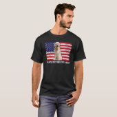ゴールデンレトリバー・ママ アメリカ国旗 サングラス Tシャツ (正面フル)