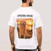 ゴールデンレトリバー メンズTシャツ Tシャツ (裏面)