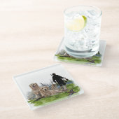 ゴールデンレトリバー – 優秀な狩り犬 ガラスコースター (アングル)