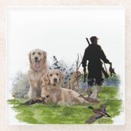 ゴールデンレトリバー – 優秀な狩り犬 ガラスコースター