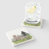 ゴールデンレトリバー – 優秀な狩り犬 ストーンコースター (横)