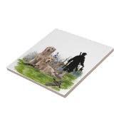 ゴールデンレトリバー – 優秀な狩り犬 タイル (側面)