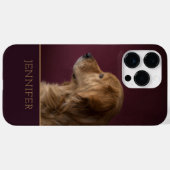 ゴールデンレトリバー 名前入り オーダーメイド ペット写真 Case-Mate iPhoneケース (裏面 (横))