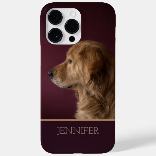 ゴールデンレトリバー 名前入り | 犬 Case-Mate iPhoneケース (裏面)