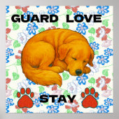 ゴールデンレトリバー、引用文 ポスター (正面)