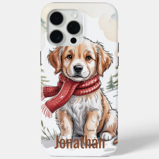 ゴールデンレトリバー 犬の休日, 犬好き, 冬 Case-Mate iPhoneケース (裏面)