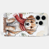 ゴールデンレトリバー 犬の休日, 犬好き, 冬 Case-Mate iPhoneケース (裏面 (横))