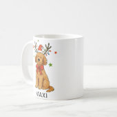 ゴールデンレトリバー 犬 クリスマス コーヒーマグカップ (正面左)