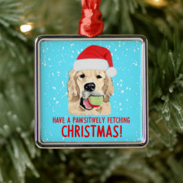 ゴールデンレトリバー 犬 陶器 クリスマス オーナメント, メタルオーナメント