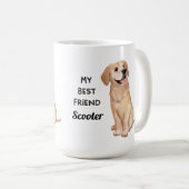 ゴールデンレトリバー 私の親友 オーダーメイド ネーム入り コーヒーマグカップ (正面右)