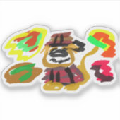 ゴールデンレトリバー 秋 シール (正面)