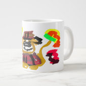 ゴールデンレトリバー　秋 ジャンボコーヒーマグカップ (正面右)
