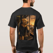 ゴールデンレトリバー 空港旅行者Tシャツ Tシャツ (裏面)
