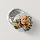 ゴールデンレトリバー 缶バッジ (正面&裏面)