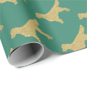 ゴールデンレトリバー |金ゴールドグリッター ラッピングペーパー (ロールコーナー)